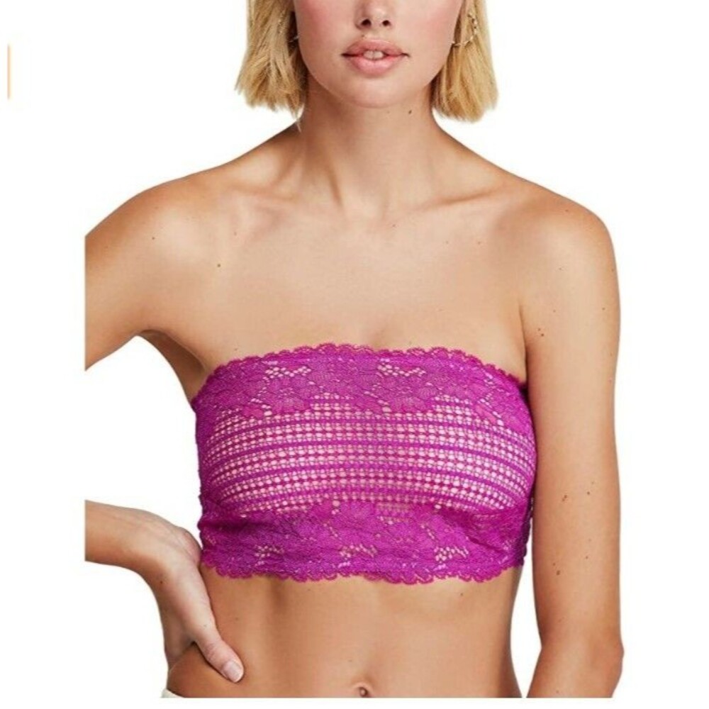 Free People Womens Camila Bandeau Bralette Deep Orchid Purple Size S 11164